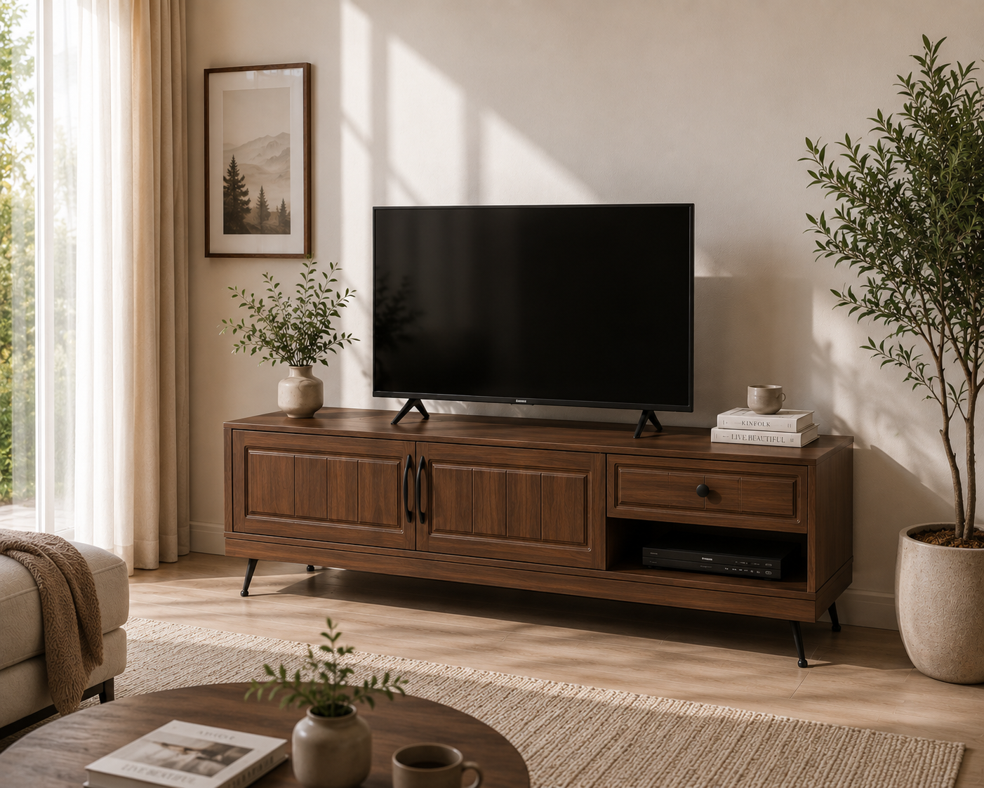 میز تی وی مینی مال ۱۶۰ سانت تمام mdf وکیومی رنگبندی دلخواه